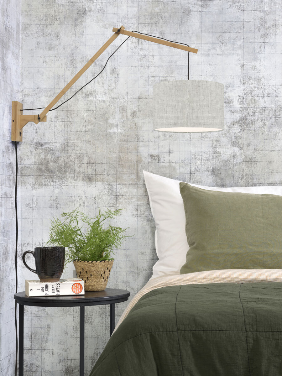 Wandlamp Andes L Naturel/Licht Linnen