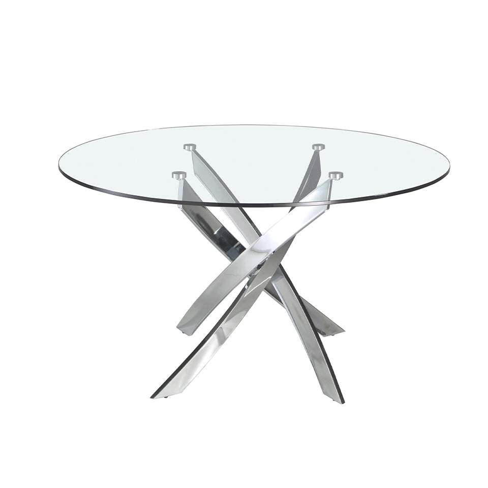 Japandi Eettafel Katana ™ ~ Rond Chroom