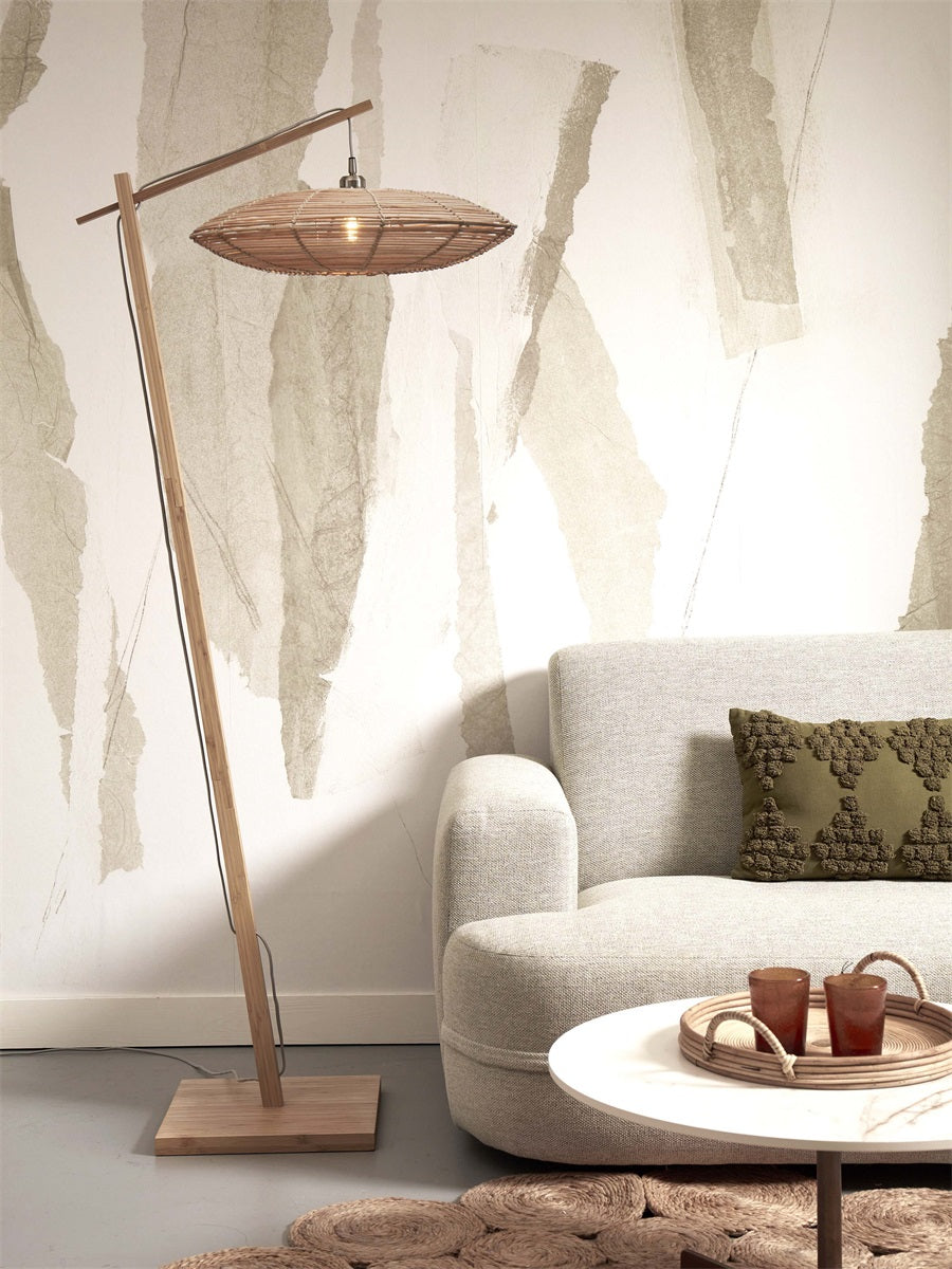 Vloerlamp Tanami Schijf L Naturel