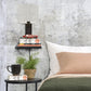 Wandlamp Andes Zwart/Donker Linnen met plank