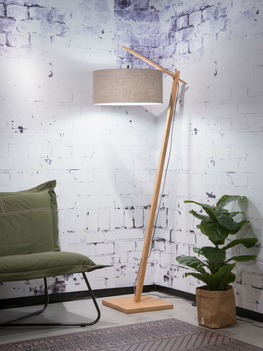Vloerlamp Andes Naturel/Donker Linnen