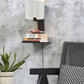 Wandlamp Andes Zwart/Donker Linnen met plank