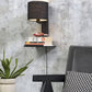 Wandlamp Andes Zwart/Zwart met plank