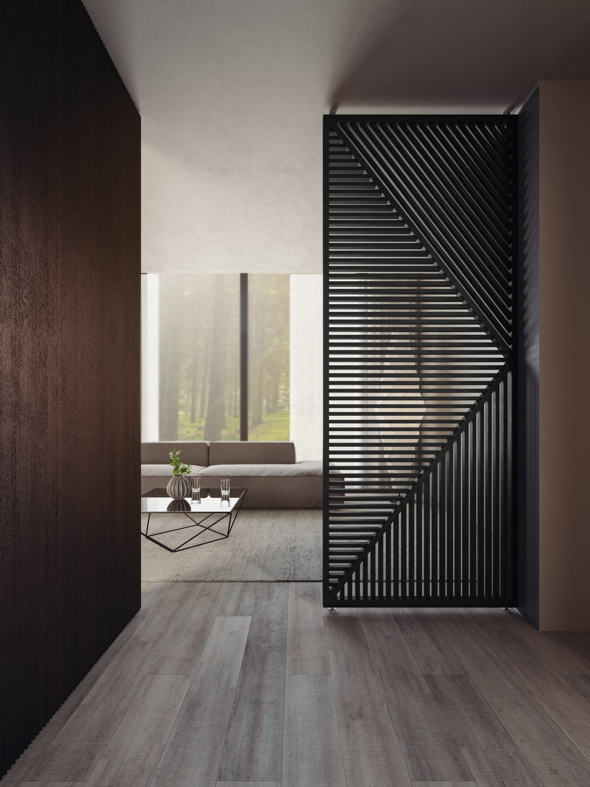 Japandi Roomdivider Shibuya ™  ~ Zwart
