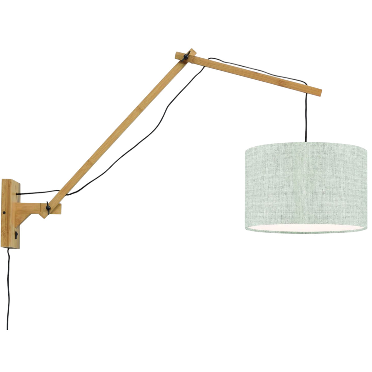 Wandlamp Andes L Naturel/Licht Linnen