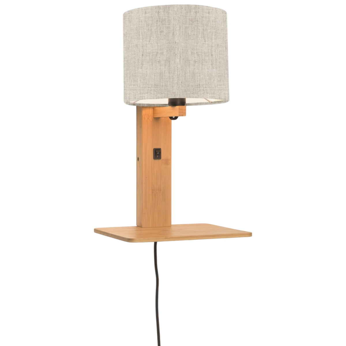 Wandlamp Andes Naturel/Licht Linnen met plank