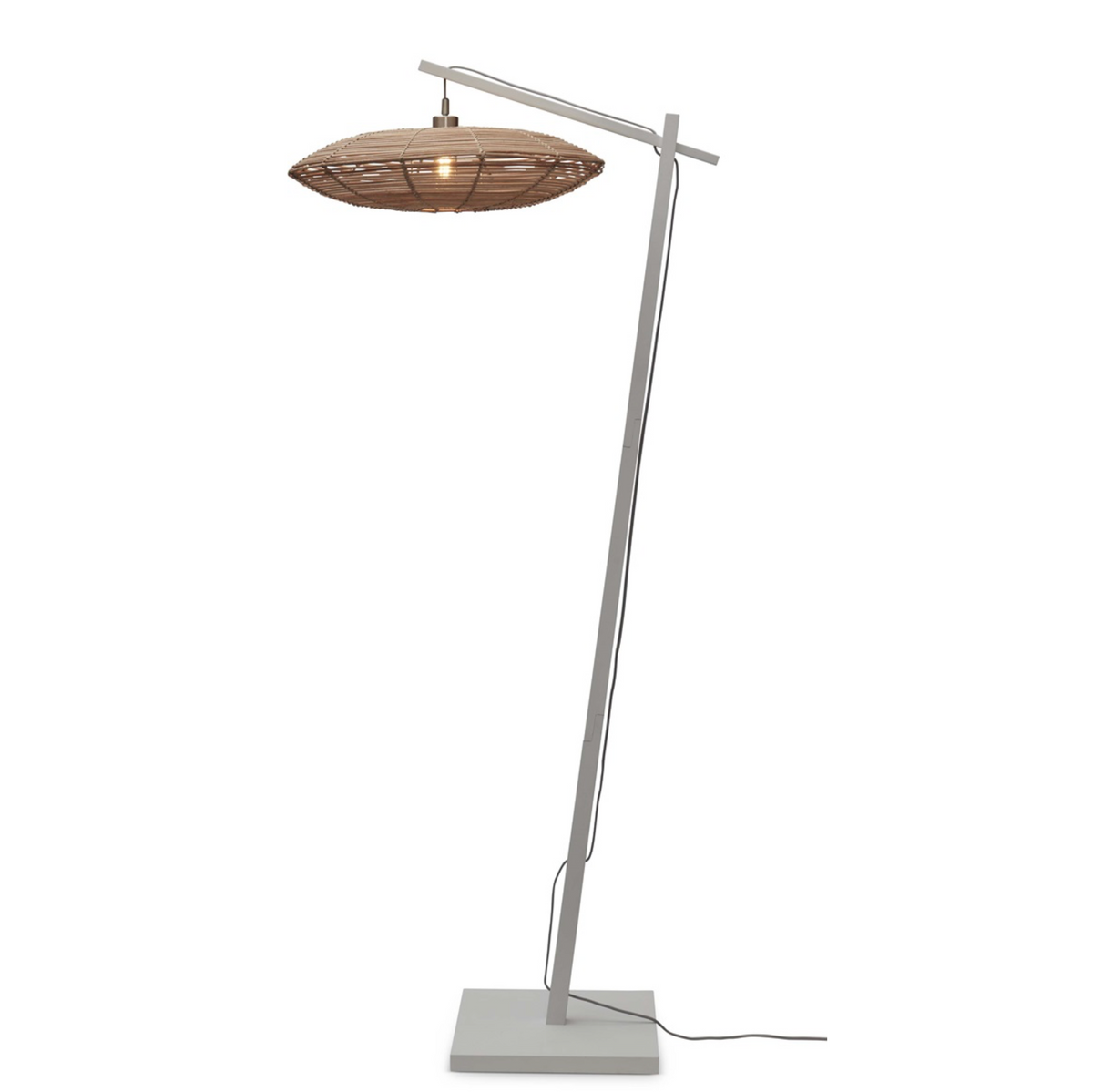 Vloerlamp Tanami Schijf L Wit