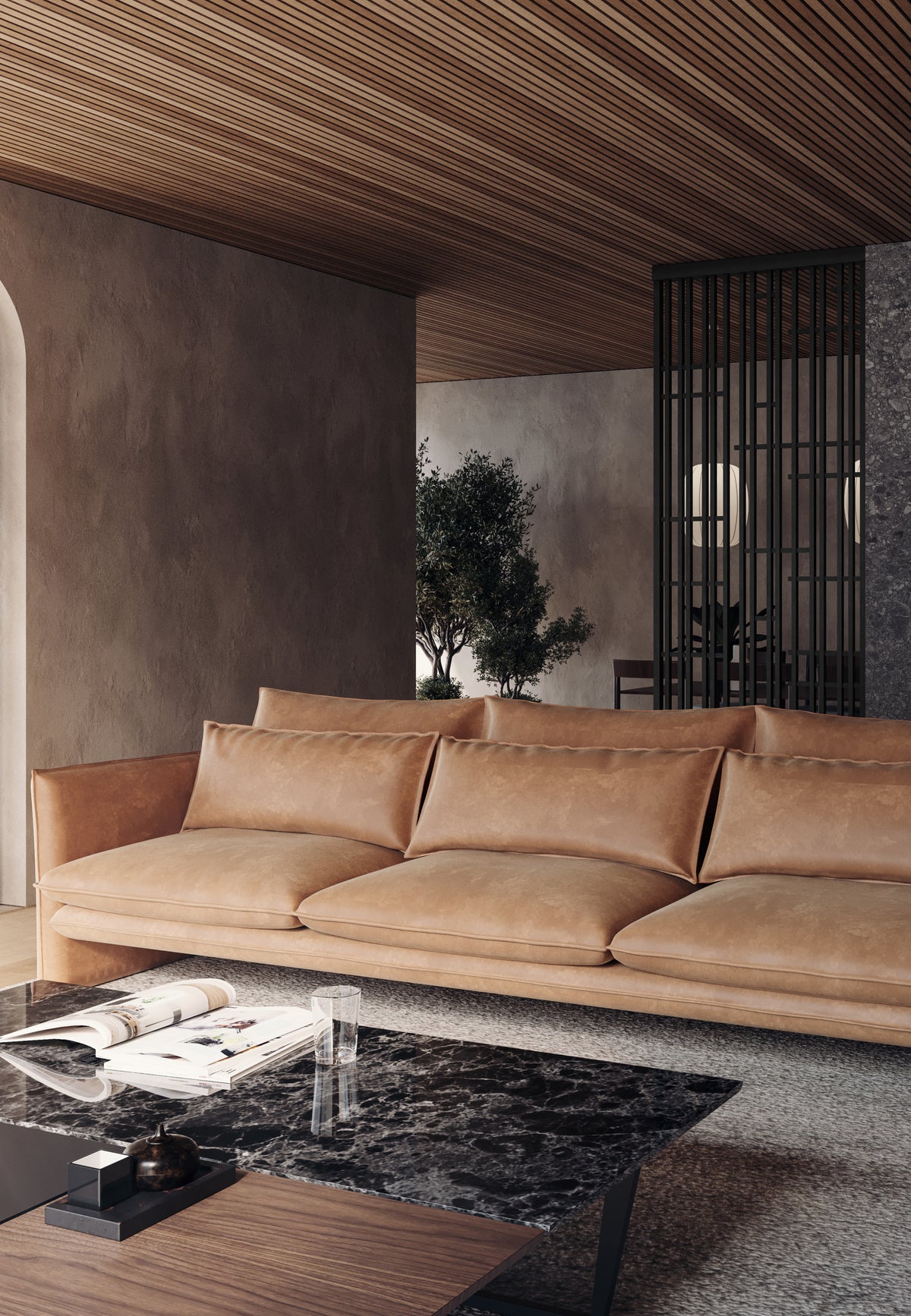 Japandi Roomdivider Higashi ™  ~ Zwart