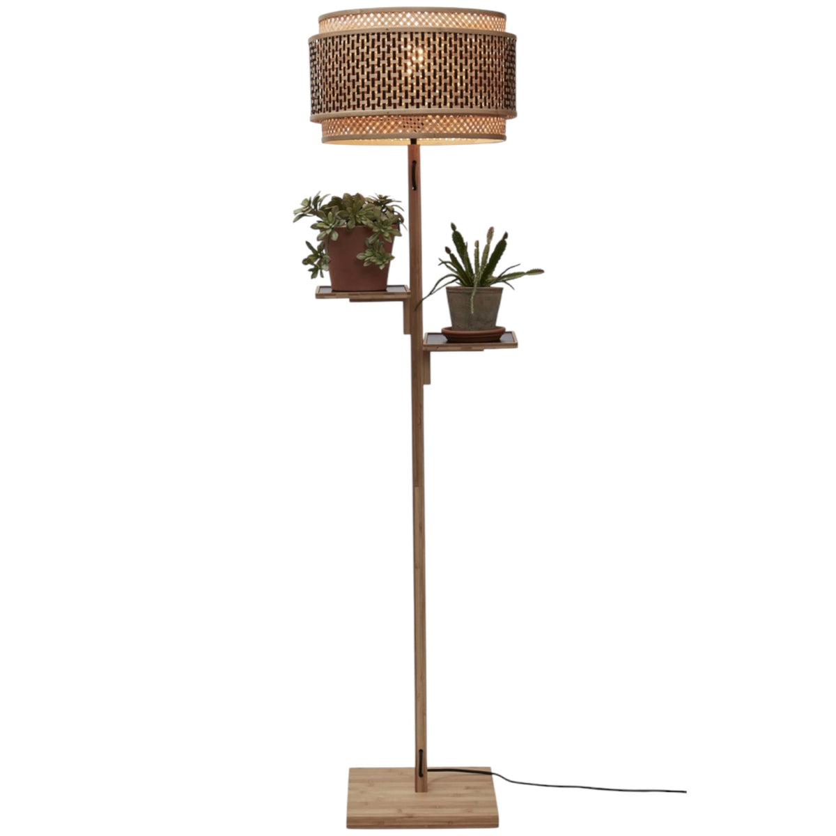 Vloerlamp Bhutan/Plank Naturel
