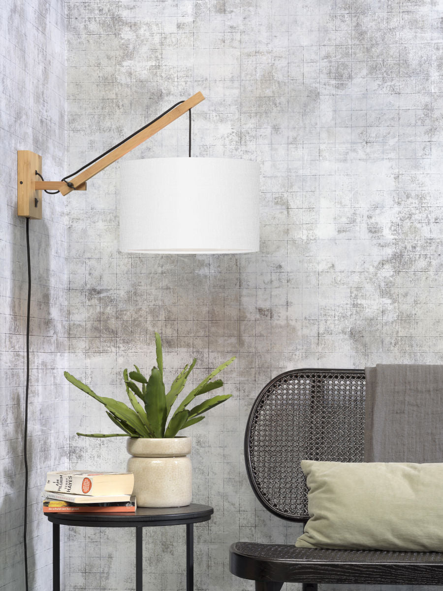 Wandlamp Andes S Naturel/Wit