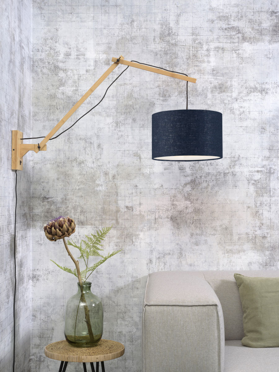 Wandlamp Andes L Naturel/Demin