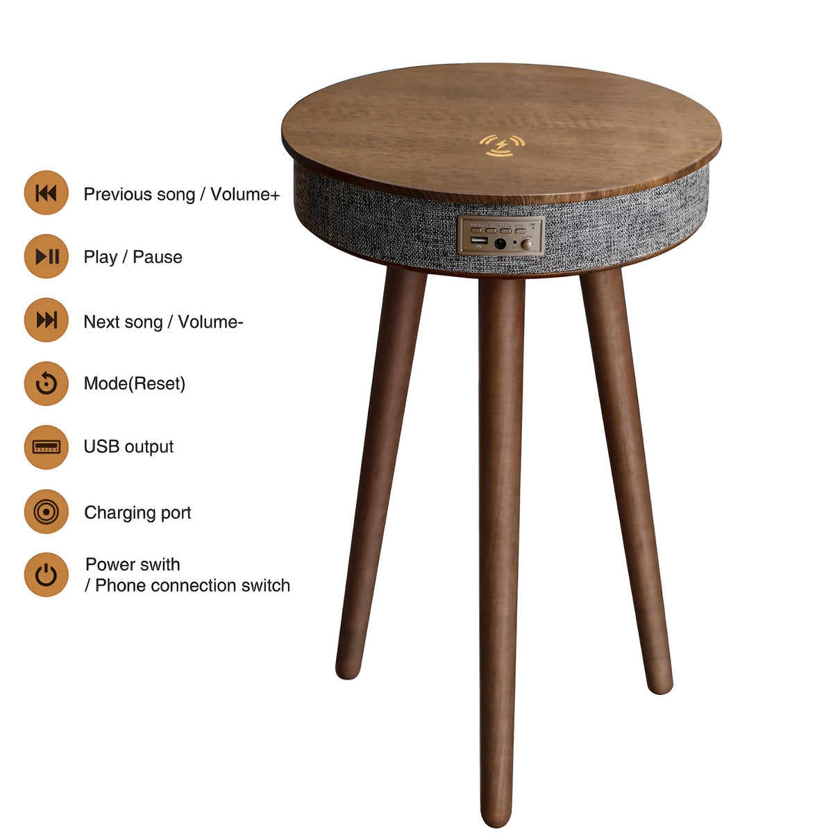 Japandi Bijzettafel Sora ™ ~ inclusief speaker- en oplaadfunctie
